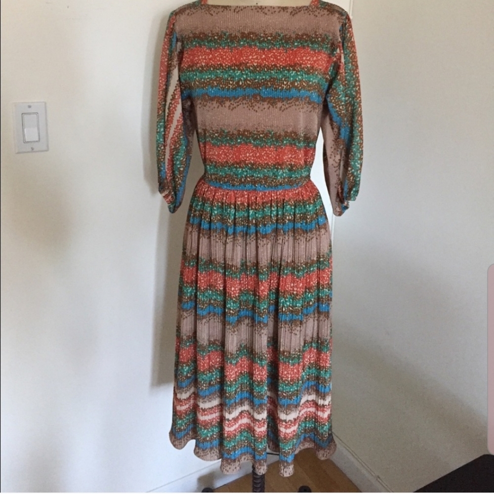 🔥Vintage Multi-Color Midi Dress - Picture 1 of 8